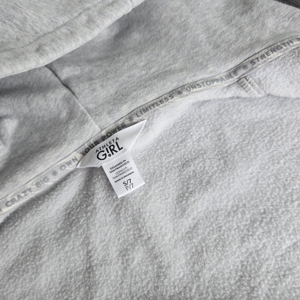 Athleta Girls Bundle 2 Sets Of Hooded Sweatets Size 7 Girls Gray White - Picture 5 of 11